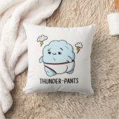 Thunderpantsおもしろい Cloud Weather Pun クッション (ブランケット)