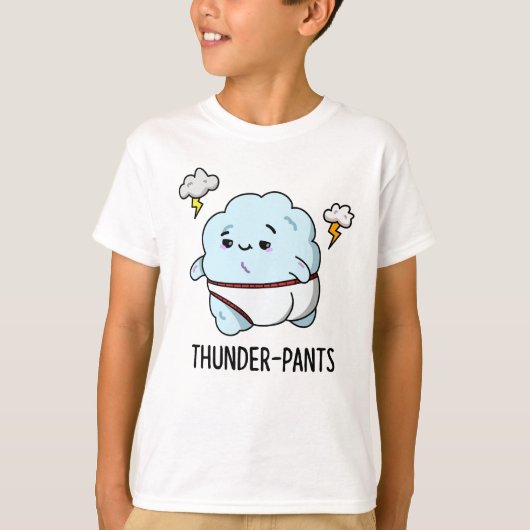 Thunderpantsおもしろい Cloud Weather Pun Tシャツ (正面)