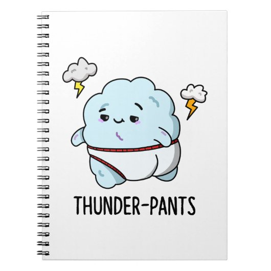 Thunderpants雲おもしろい下着パン ノートブック (正面)