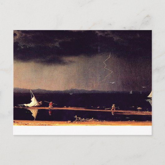 Thunderstorm at Narragansett Bay, 素晴らしart Postcar ポストカード (正面)
