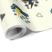 「Thunderstorm Elegance: ☁️⚡ラッピング紙。 ラッピングペーパー (ロールコーナー)