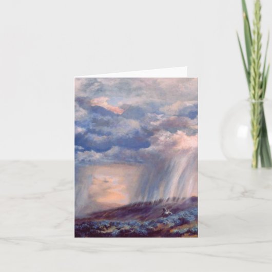 Thunderstorm Quailカラー折り返し挨拶 カード (正面)