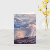 Thunderstorm Quailカラー折り返し挨拶 カード (黄色い花)