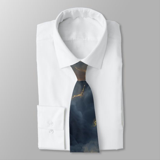 Thunderstorm Tie/Krawatte mit Blitzd ネクタイ (タイ)