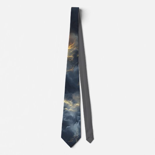 Thunderstorm Tie/Krawatte mit Blitzd ネクタイ (正面)