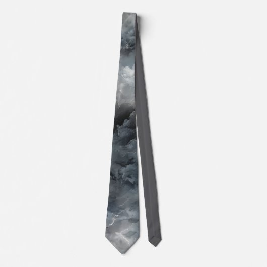 Thunderstorm Tie/Krawatte mit Blitzd ネクタイ (正面)