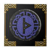 "thuraz"のより古いfuthark タイル (正面)