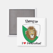 Thurgau Schweiz Suisse Svizzzeraマグネット マグネット (正面/裏面)