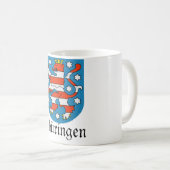 Thüringen Wappenの紋章付き外衣 コーヒーマグカップ (正面右)