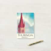 Thuringiaドイツ旅行ポスター ポストイット (デスク上)