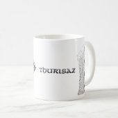 Thurisazのruneのマグ、トールの記号 コーヒーマグカップ (正面右)
