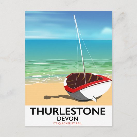 Thurlestone South Devon旅行ポスター ポストカード (正面)
