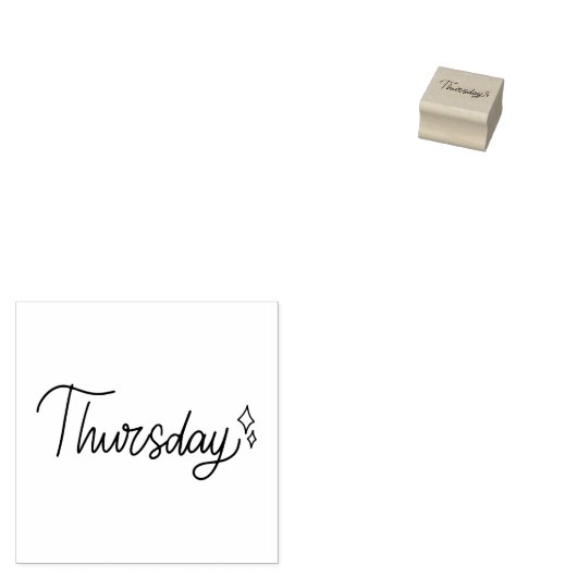Thursday Weekday Journal Design ラバースタンプ (押印)
