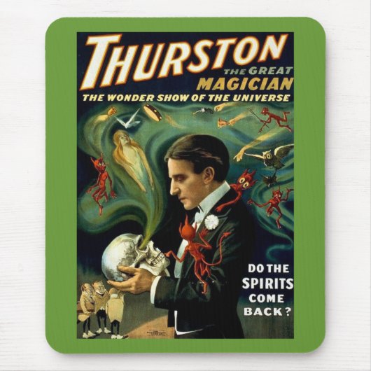Thurstonの世界の有名な手品師-ヴィンテージ マウスパッド (正面)