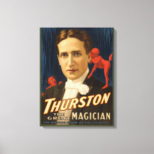 Thurstonの彼に秘密の魔法を言っている悪魔 キャンバスプリント