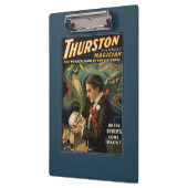 Thurstonスカルを魔法握っているすばらしい手品師 クリップボード (左)