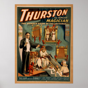 THURSTONマジシャンイリュシオニストVAUDEVILLEポスター ポスター