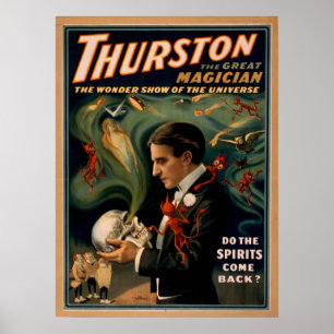 THURSTONマジシャンイリュシオニストVAUDEVILLEポスター ポスター
