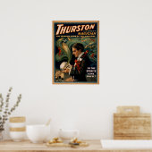 THURSTONマジシャンイリュシオニストVAUDEVILLEポスター ポスター (キッチン)