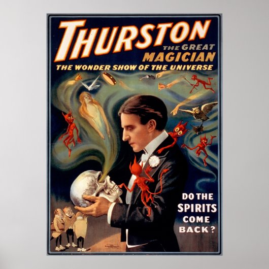 Thurston Great Magician Vintage Poster ポスター (正面)