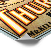 THURSTON Magician The Prisoner of Canton Show ポスター (角)