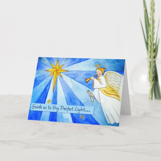 thy完全で軽いクリスマスカードに私達を導いて下さい シーズンカード (正面)