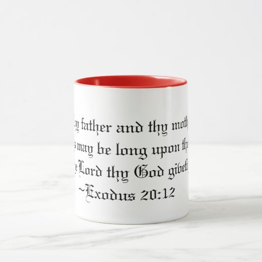 Thy父母のマグに名誉を与えて下さい マグカップ (中央)