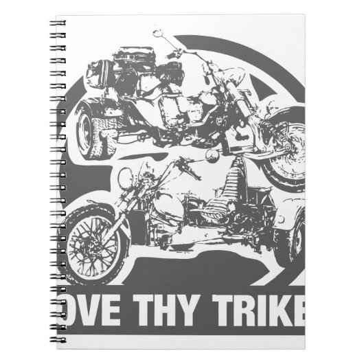 thy trike -オートバイ--を愛して下さい ノートブック (正面)