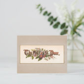 Thy Will Doneヴィンテージタイポグラフィ ポストカード (スタンド正面)