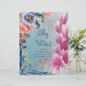 Thy Wordの詩のパーソナライズされた紙 (スタンド正面)