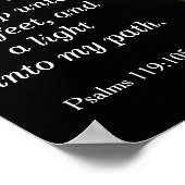 Thy Word a Lamp - Psalms引用文アートプリント ポスター (角)