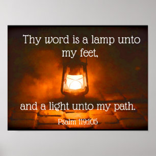Thy word is a lamp unto my feet Inspirational ポスター