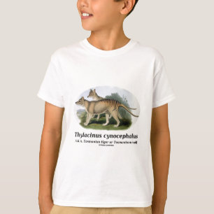 Thylacinusのcynocephalus (タスマニアトラかオオカミ) tシャツ