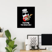 Thymeを岩におもしろいハーブプンダークBG ポスター (ホームオフィス)