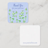 Thymeハーブ花ご購入ありがとうございます スクエア名刺 (正面/裏面)