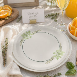 Thyme & Basil Mimosa Party Paper Plate ペーパープレート