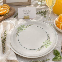 Thyme & Basil Mimosa Party Paper Plate ペーパープレート