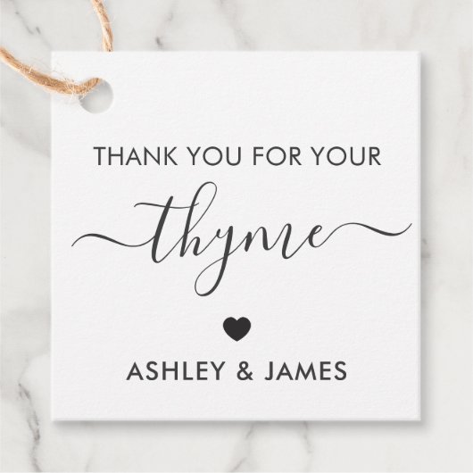 Thyme Giftラベル、ハーブ フェイバータグ (正面)