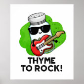 Thyme To Rock Funny Herb Pun ポスター (正面)