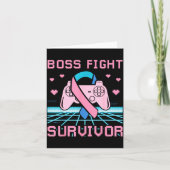 Thyroid Cancer Awareness Boss Fight Survivor Gamer カード (正面)