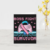 Thyroid Cancer Awareness Boss Fight Survivor Gamer カード (黄色い花)