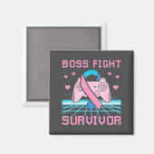Thyroid Cancer Awareness Boss Fight Survivor Gamer マグネット (正面/裏面)