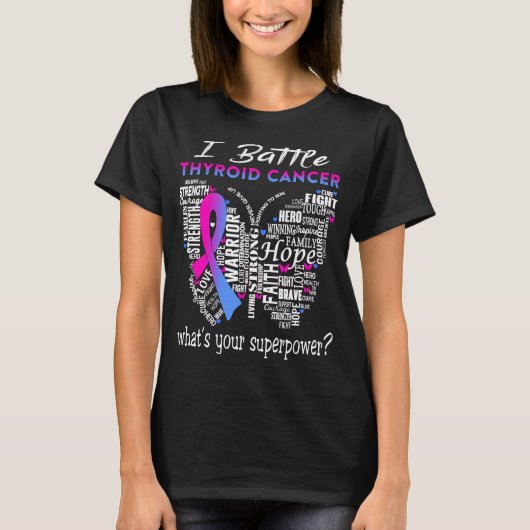 Thyroid Cancer Awareness Month Ribbon Gifts Tシャツ (正面)
