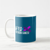 Thyroid Cancer Awareness Retro Thyroid Cancer Surv コーヒーマグカップ (左)