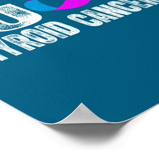 Thyroid Cancer Awareness Retro Thyroid Cancer Surv ポスター (角)