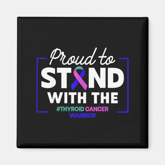 Thyroid Cancer Awareness Support Family マグネット (正面)