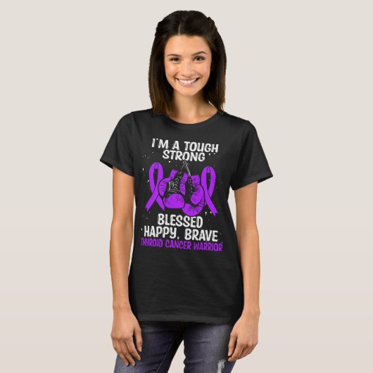 Thyroid Cancer Awareness Survivor Warrior Tシャツ (正面フル)