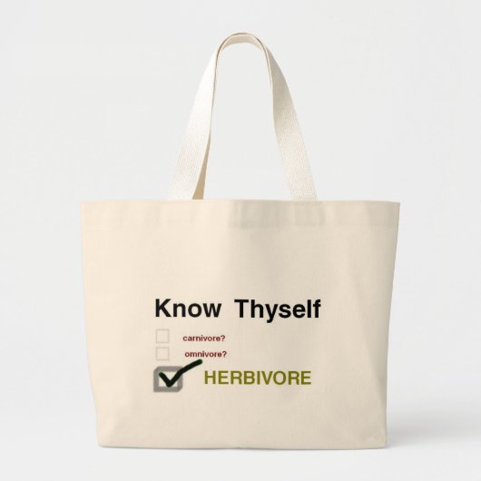Thyselfのトートを知って下さい ラージトートバッグ (正面)