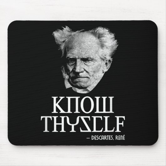 Thyself Socartes Descartes Schopenhauer Philoを知る マウスパッド (正面)