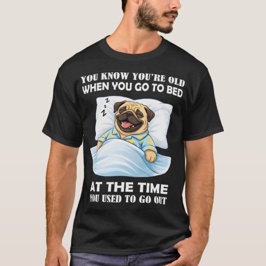 Tiの時間に寝るようになると年をとったと実感 Tシャツ (正面)